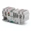 Клемма проходная, зажим push-in, 4 точки подключения, 2.5 кв.мм, серая