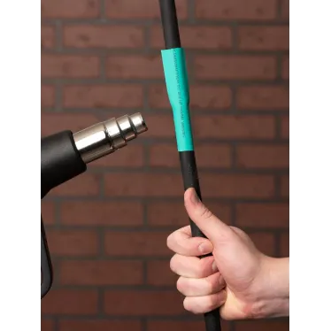 Трубка термоусаживаемая ТУТ нг 20/10 зеленая в отрезках по 1м PROxima