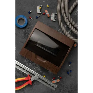 Щит распределительный навесной ЩРН-П-10 темное дерево IP41 PROxima