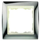 Рамка на 2 поста, S82, вороненая сталь - сл.кость