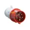 Вилка кабельная 16А 3Р+N+E IР44 переносная 380В 015