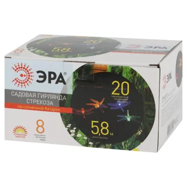 Садовая гирлянда ERASF22-16 Стрекоза на солнечной батарее 5,8 м