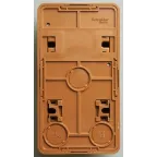 ЭТЮД блок открытой установки Розетка без заземления + Выключатель 2-клавиш., бук