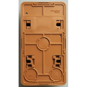 ЭТЮД блок открытой установки Розетка без заземления + Выключатель 2-клавиш., бук