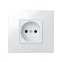 Розетка 2P со шторками винтовой зажим 16А 250В S27 белый