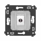 Avanti Компьютерная розетка RJ-45 без шторки в стену, кат.6А одинарная, Белое облако