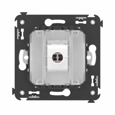 Avanti Компьютерная розетка RJ-45 без шторки в стену, кат.6А одинарная, Белое облако