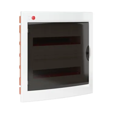 Щит мультимедийный встраиваемый с дверцей 36 модулей IP41 белый с монтажными платами