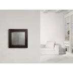 VALENA Выключатель двухклавишный в рамку алюминий