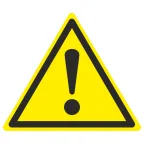 Знак W 09 ''Внимание. Опасность (прочие опасности)'' 200х200х200 мм, пластик ГОСТ Р 12.4.026-2001