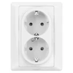 Valena LIFE Рамка 1 пост для двойных розеток белая