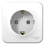 BLANCA розетка наружная с заземлением без шторок изол.пл., 16А, 250В, белый