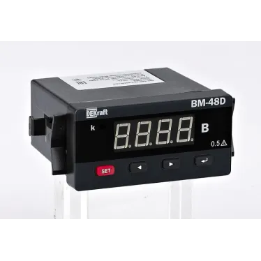 Амперметр цифровой 96x48мм однофазный, вх 1А, вых DO+RS485, LED-дисплей АМ-48D