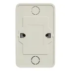 Рим Розетка двойная 16А с заземлением белая