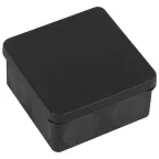 Распределительная коробка KOR-100-100-50-9g-2MP-B двухкомпонентная HF стойкая к УФ 100х100х50мм черная прямой монтаж IP67