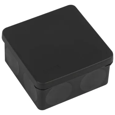 Распределительная коробка KOR-100-100-50-9g-2MP-B двухкомпонентная HF стойкая к УФ 100х100х50мм черная прямой монтаж IP67