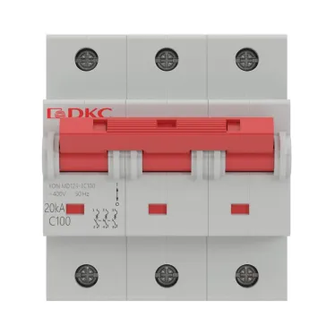 Выключатель автоматический модульный YON MD125 3P 80А D 20kA