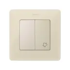 Клавиши (2 шт) с пиктограммой звонок для 75301-39, S82,82N слоновая кость