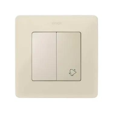 Клавиши (2 шт) с пиктограммой звонок для 75301-39, S82,82N слоновая кость