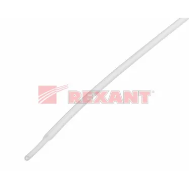 Термоусаживаемая трубка 1,0 0,5 мм, белая, упаковка 50 шт. по 1 м, REXANT
