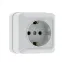 Рим Розетка 16А с заземлением белая