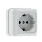 Рим Розетка 16А с заземлением белая