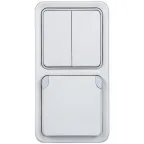 Plexo Переключатель двухклавишный встраиваемый белый