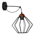 Светильник Конти 511 черн.муар медь (Плафон Ромб) НББ 01-60-165 Е27 ИМ