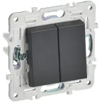 SKANDY Выключатель 2-клавишный 10А SK-V04T титан IEK