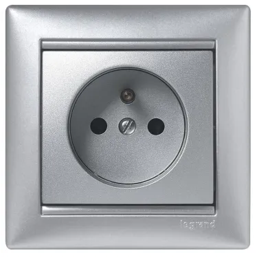 VALENA Рамка 1 пост горизонтальная алюминий