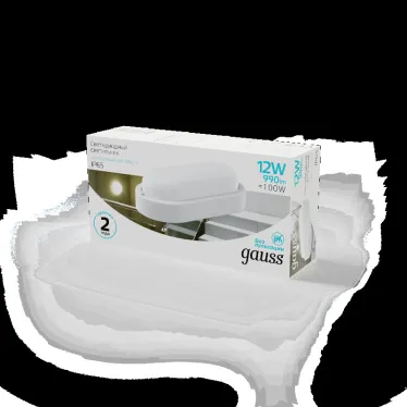 Светильник светодиодный ДБП 12 Вт 940 лм 4000К AC 220В Белый IP65 овал 160х90х46мм Пластик ЖКХ Elementary Gauss