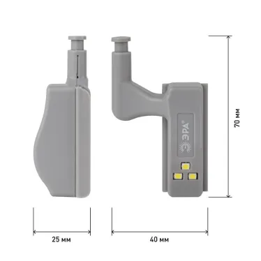 Светодиодный фонарь подсветка Пушлайт SB-401 на петлю в кухонный шкаф (элемент питания А23 входит в комплект)