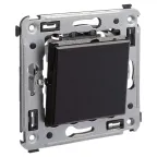 Avanti Выключатель одноклавишный, в стену, Черный квадрат