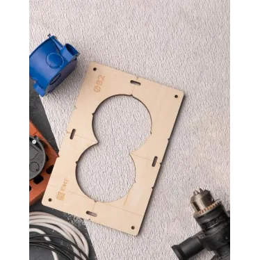 Шаблон для подрозетников c 2 отв. диам. 82 мм Expert