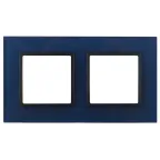 Рамка на 2 поста, стекло, Эра Elegance, синий+антр, 14-5102-29