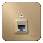 Розетка BLANCA наружная компьютерная RJ45, кат.5e, с изолирующей пластиной, титан