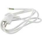 Шнур сетевой с вилкой UX-3x0,75-2m-W с заземлением 2м ПВС 3x0,75мм2 белый