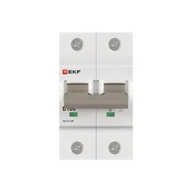 Автоматический выключатель ВА 47-125 2P 100А (D) 15кА PROxima