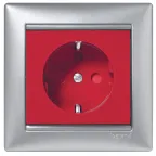 VALENA Рамка 1 пост горизонтальная алюминий