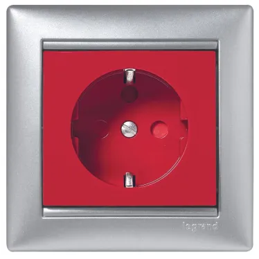 VALENA Рамка 1 пост горизонтальная алюминий