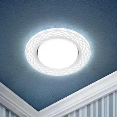 DK LD37 WH/WH Точечные светильники декор cо светодиодной подсветкой GX53, белый/белый