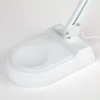 Светильник настольный с лампой PL на струбцине и с основанием белый NL-202-G23-11W-W