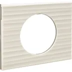 Рамка, однопостовая, Corian белый рельеф