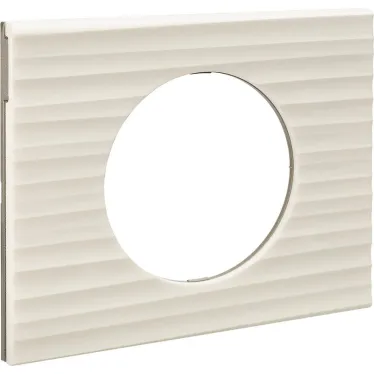 Рамка, однопостовая, Corian белый рельеф