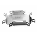 Угловой соединитель крестообразный к лотку 400х50, толщина 1,0 мм, Сендзимир цинк