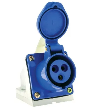 Розетка кабельная 63А 2Р+Е IP67 на поверхность 220В133