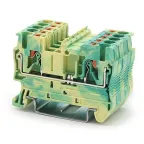 Клемма заземления, зажим push-in, 2 точки подключения, 2.5 кв.мм