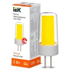 Лампа светодиодная COB капсула 3Вт 230В 3000К керамика G4 IEK