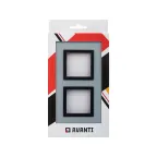 Рамка из натурального стекла, ''Avanti'', светло-серая, 4 модуля