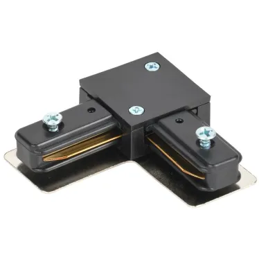 LIGHTING Соединитель L-образный внутренний для однофазного шинопровода черный IEK